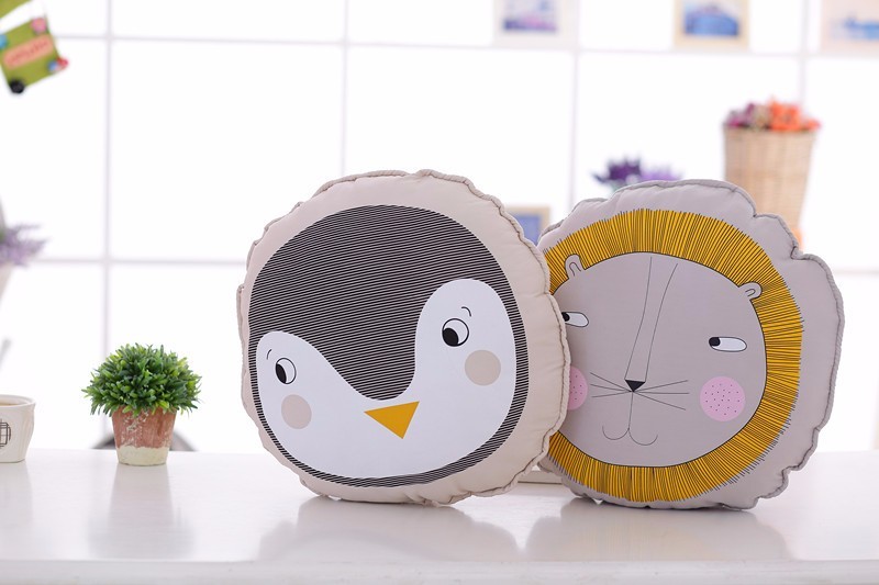 Baby Animals Printed Cotton Pillow